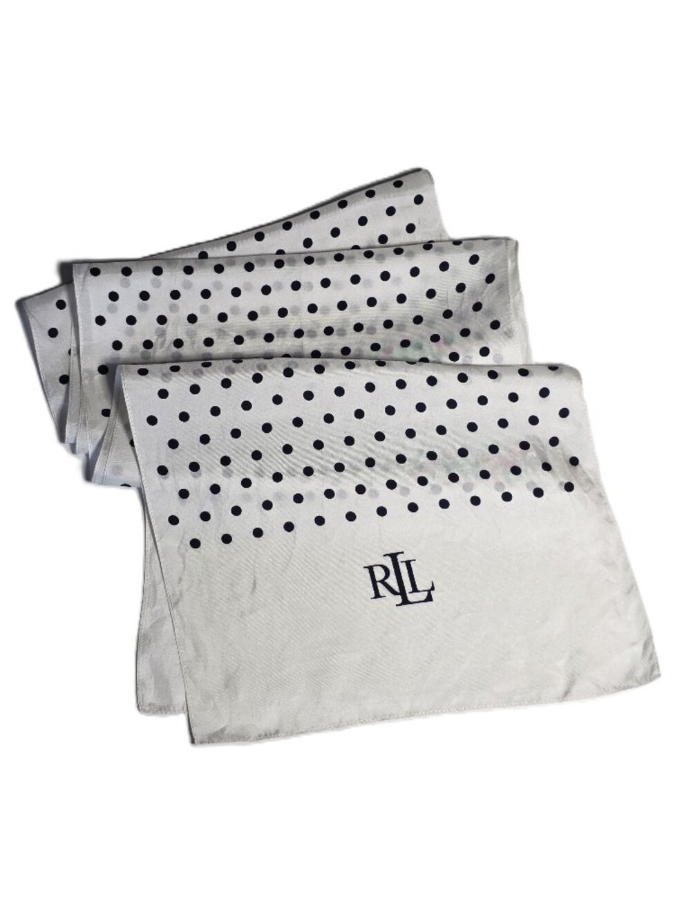 LRL Ralph Lauren 100% silk polka dot scarf